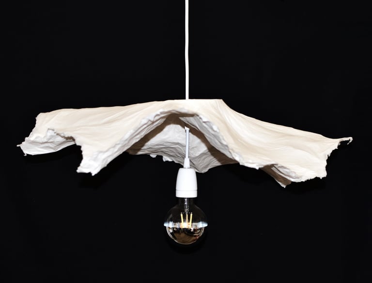 fleur suspension papier luminaire sète