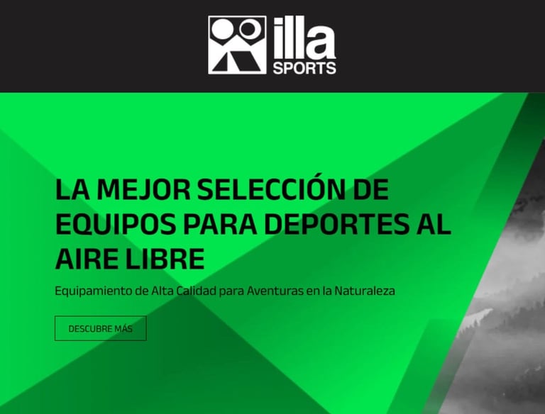 Ejemplo de diseño web profesional y personalizado para tienda de deportes online.