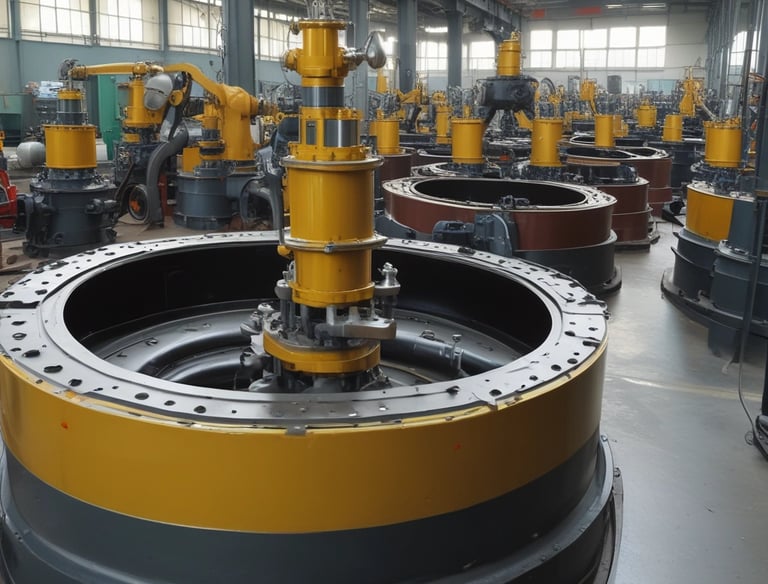 Several cans of extra virgin olive oil are displayed alongside various food items, including jars, canned goods, and green leafy plants. The olive oil cans are prominently placed in the center and are labeled 'Lindsay Naturals' and 'La Tourangelle' with colorful and vibrant labels.