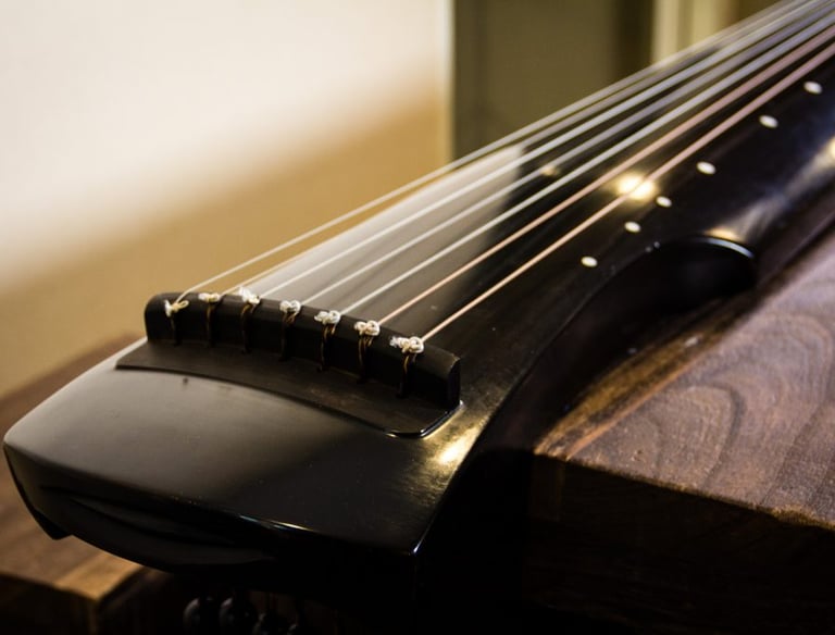 Chinese string instrument close-up at Toronto Chinese Music School