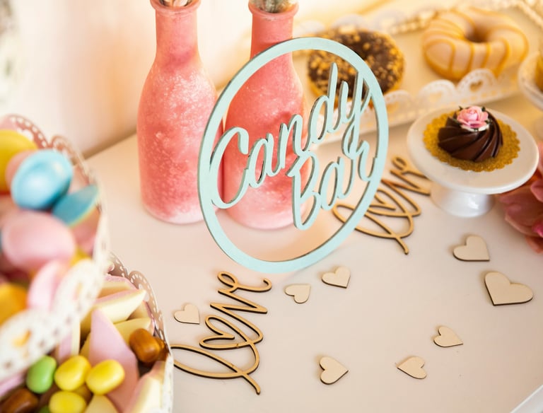 Candy bar mariage avec des bonbons