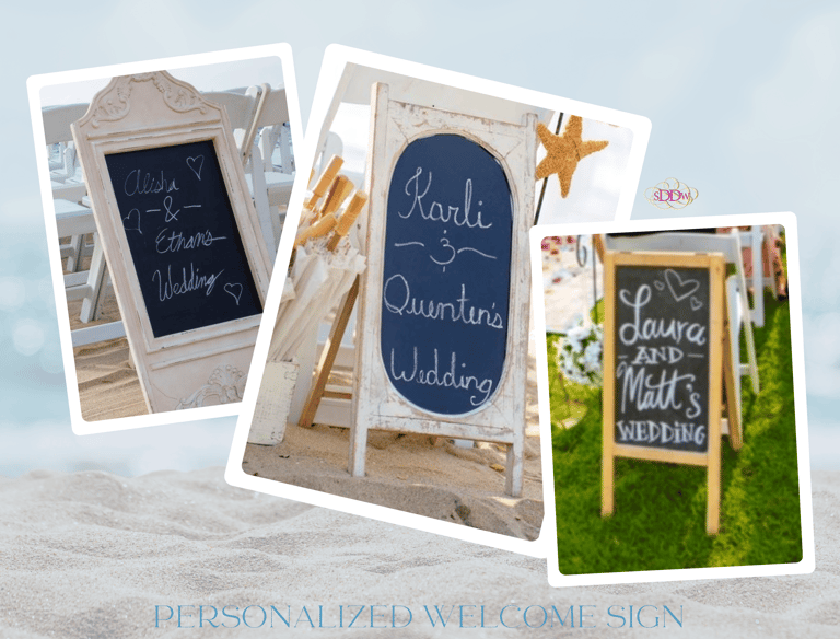 wedding signs included in package