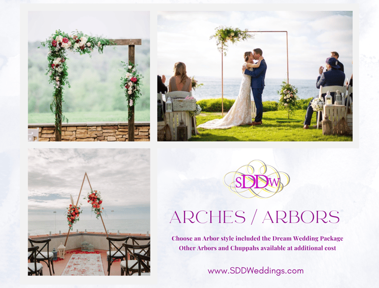 wedding arbors and arches included in package