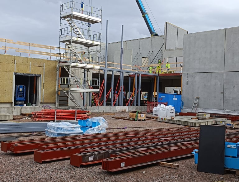 Prefab and steel structure assembly