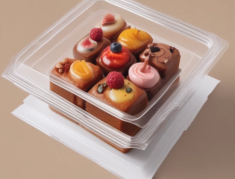 Several biodegradable product packages are arranged in a colorful inflatable pool. An inflatable whale toy is splashing water, creating a dynamic and playful scene. The packages are designed with various pastel colors, indicating different features or scents.