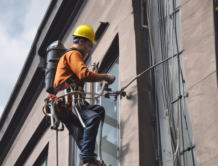 A professional office boy carrying documents in a modern office.