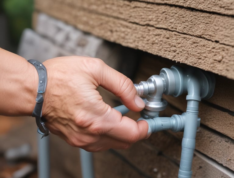 Electrician carefully installing wiring in a bright office space under renovation.