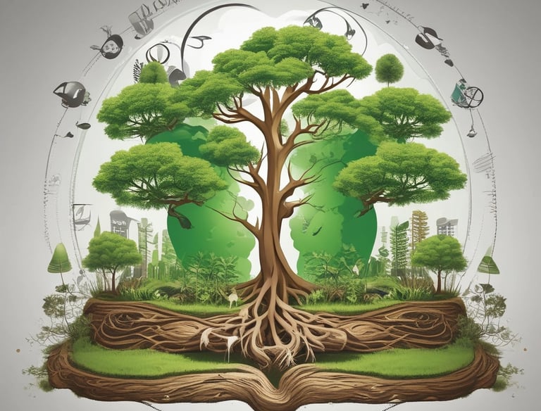 a man riding a skateboard down a street next to tall buildings