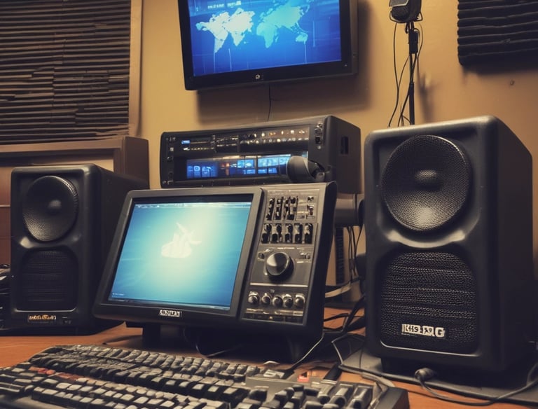 a man riding a skateboard down a street next to tall buildings