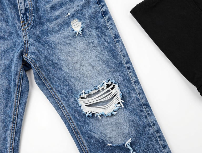 A seamstress measuring fabric to create a custom garment.