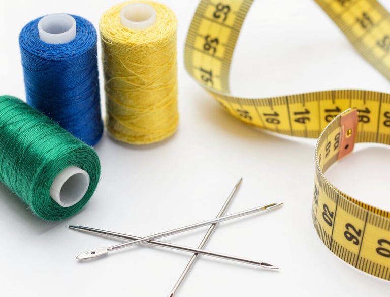 Before and after images showing a garment transformed through tailoring.