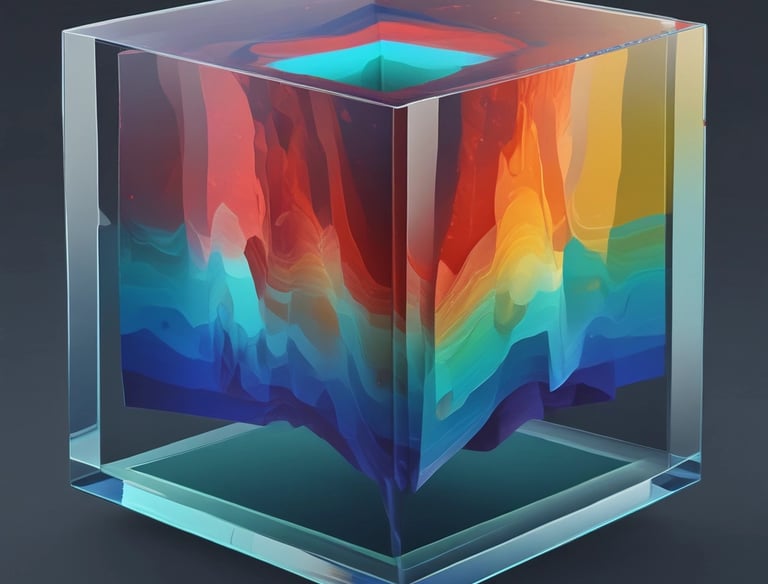 Interactive 3D geophysical diorama showing subsurface structures.