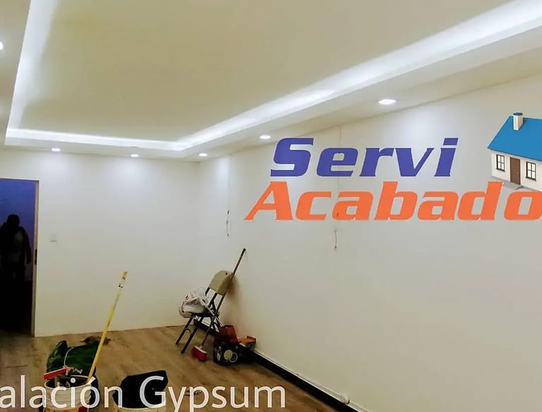 Reformas en gypsum Iluminación y Pintura Interior serviacabados Quito