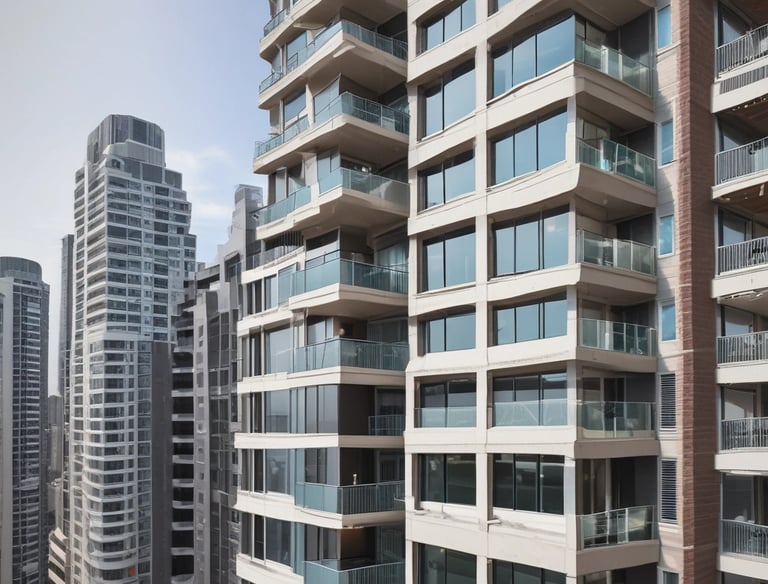 A modern apartment interior showcasing a cozy living space.