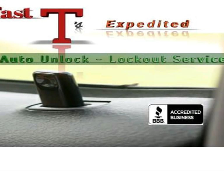 a locked car door that was unlocked by Fast T's Mobile Auto Service 