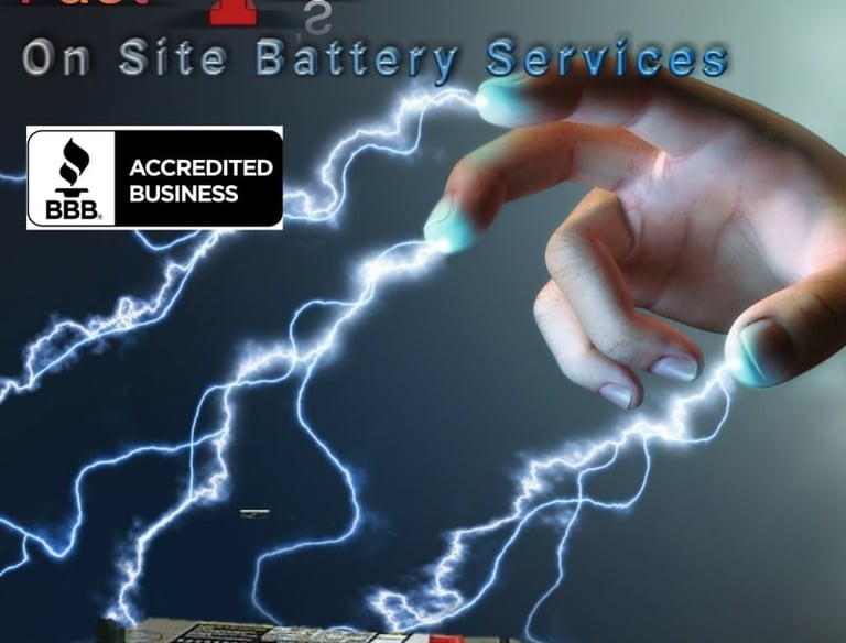 Lightening shooting from fingers towards a car battery