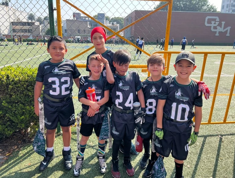 Foto del equipo ofensivo de football flag
