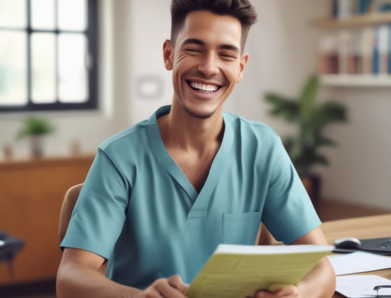 Business team discussing insurance plans around a conference table.