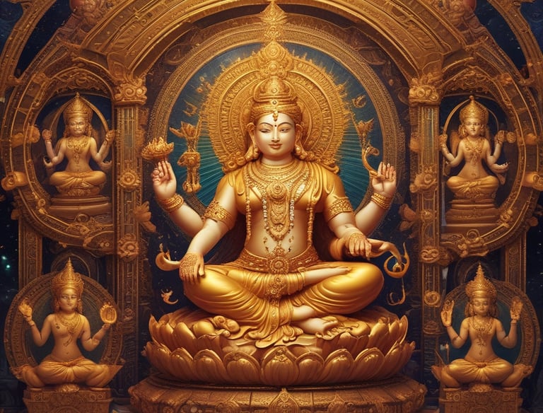 Three tarot cards are arranged in a row on a white surface, depicting a lion, a butterfly, and a tree with roots. Surrounding the cards are several crystals, including an amethyst cluster with a lit candle and various other gemstones.