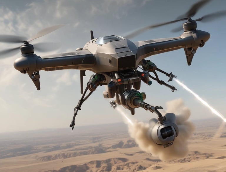 A black and white photo of a flying object