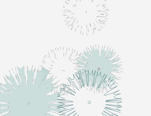 Planting design project. Abstract landscape drawing.