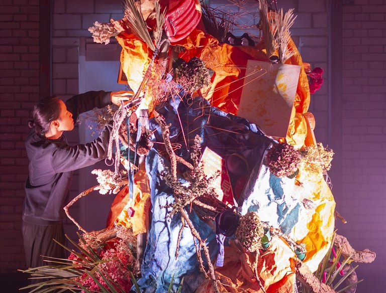 Hedy Leung's 'Menhir Tapestry 1' performance at Radio X 25th anniversary X_ARTS Festival