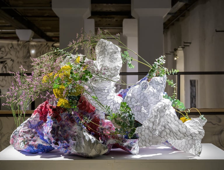 Hedy Leung's '202200080026' Ikebana performance-installation at E-werk Freiburg