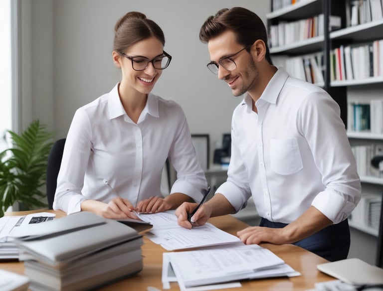 A small coffee shop entrance with a minimalistic sign on the wall reading 'small company coffee.' In front of it, a reflective sandwich board displays the same logo along with opening hours, Monday to Sunday from 10:00 to 19:00. The sidewalk is paved with bricks, leading to a modern interior visible through the door.