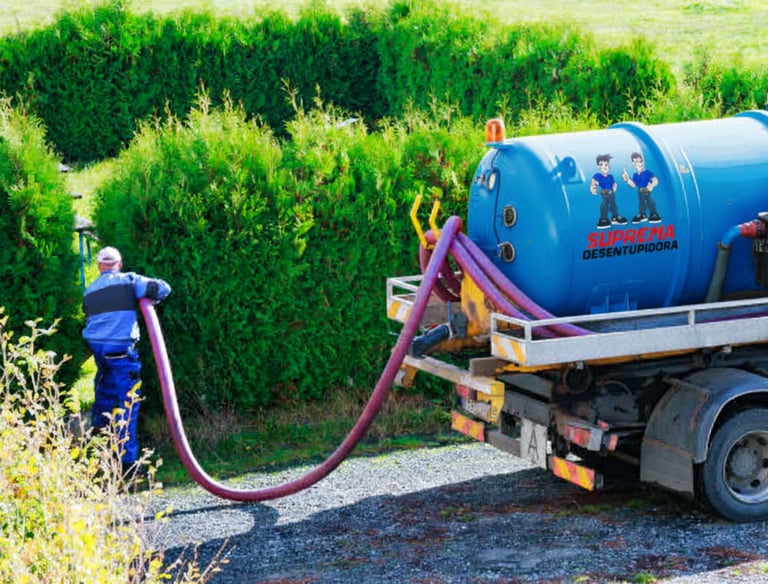 sucção com caminhão