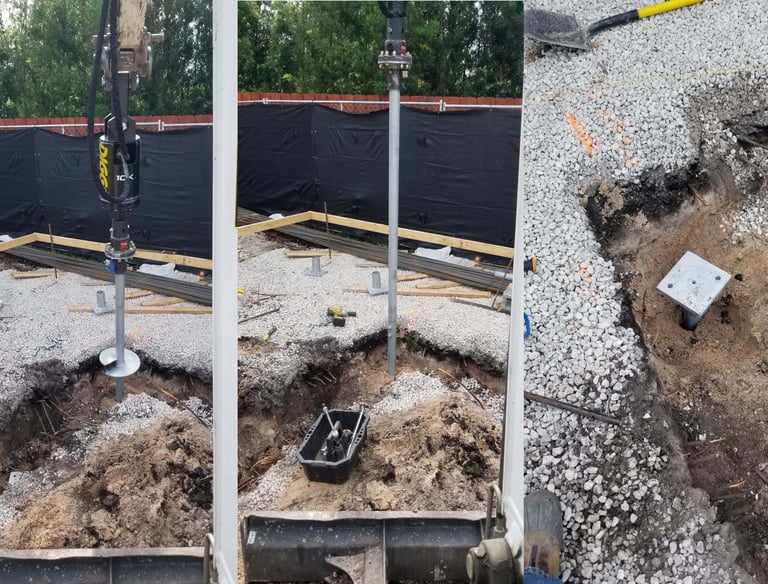 New construction pile installation