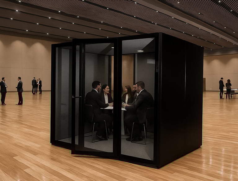 Spacious 3–5 person soundproof office pod for team meetings