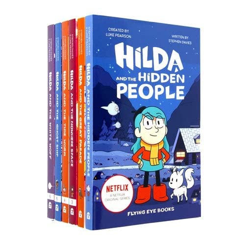 a series of HILDA,HARRY POTTER books with a cartoon character