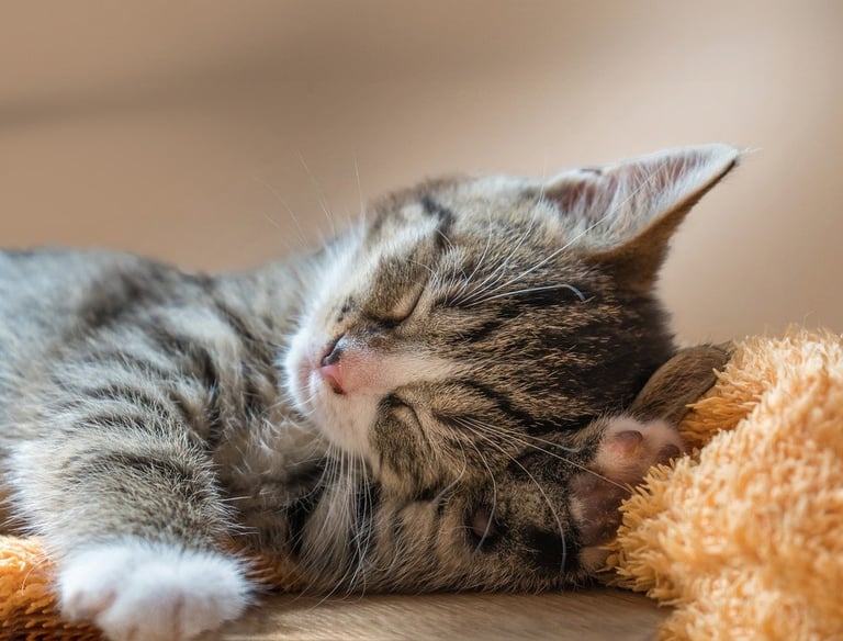 détendu comme un chat qui dort