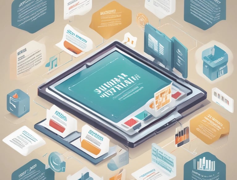 Four men in business attire are engaged in a discussion around a table. One man appears to be explaining something while pointing at some documents in front of them. The others are listening attentively, and one holds a pen and a mobile device. The setting is a plain office environment.