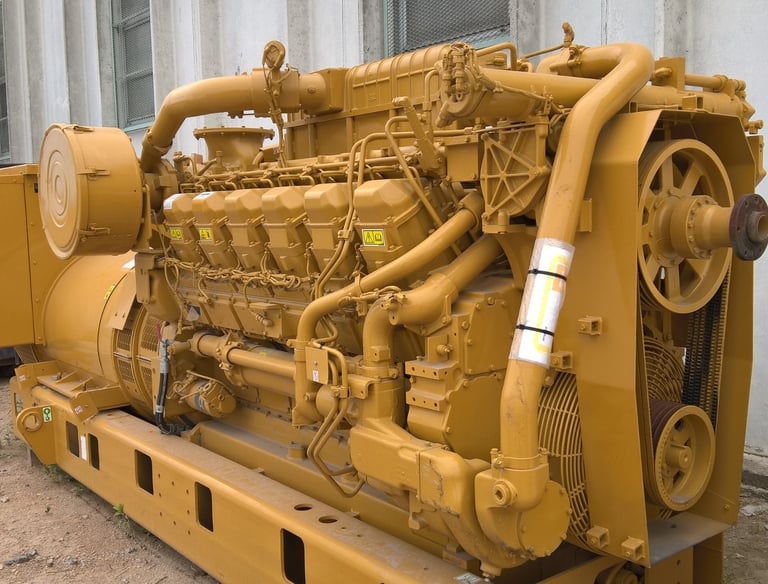 One (1) Surplus CAT 3512C, 1045kW Prime, 600v. 60 Hz. 1200 RPM, Diesel Generator Set