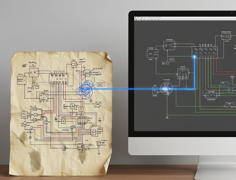 Sketch to CAD conversion by VoltEdge Solutions β accurate AutoCAD design and drafting for global engineering projects,