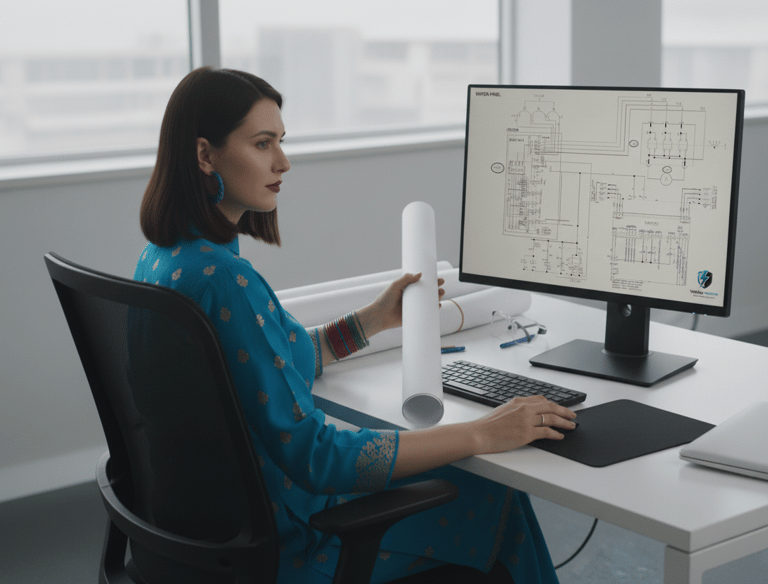 Power and Control Drawings by VoltEdge Solutions with AutoCAD schematics for switchgear systems.
