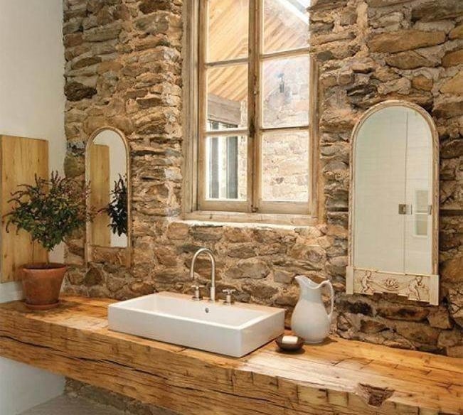 Reforma de baño rústico