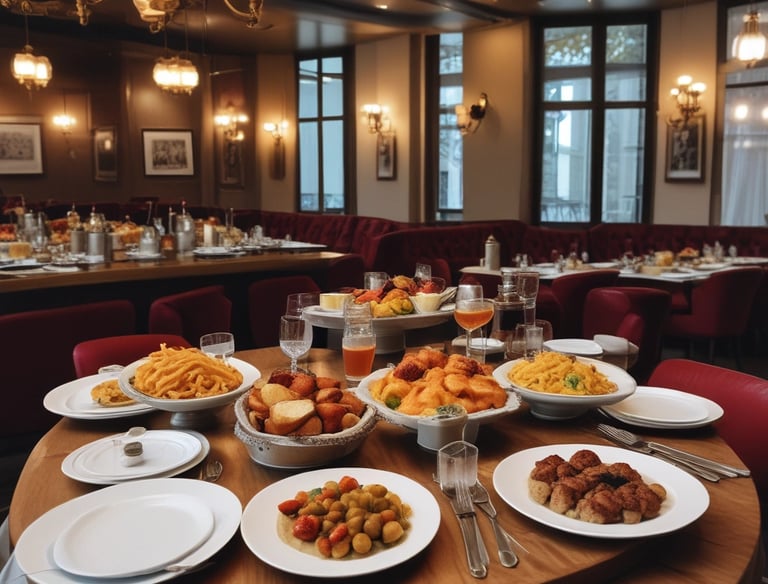 a man riding a skateboard down a street next to tall buildings