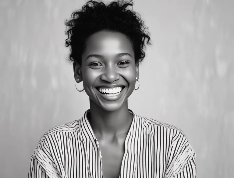 Smiling deaf and hearing people communicating using sign language.