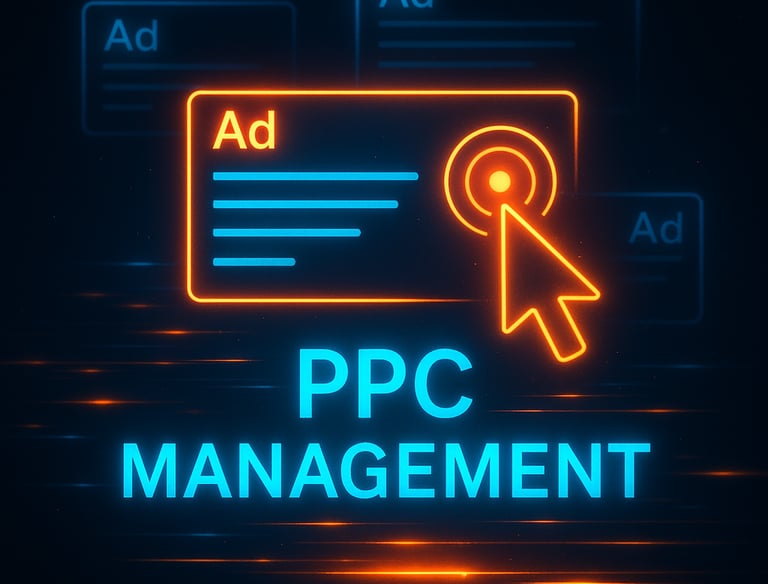 a computer screen displaying a ppc management system
