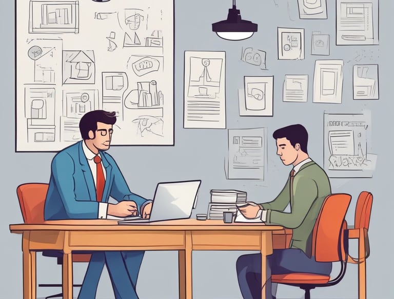 a man riding a skateboard down a street next to tall buildings