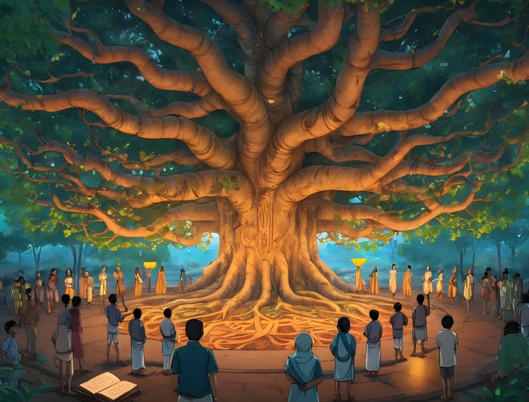 huge tree showcasing indias Unity