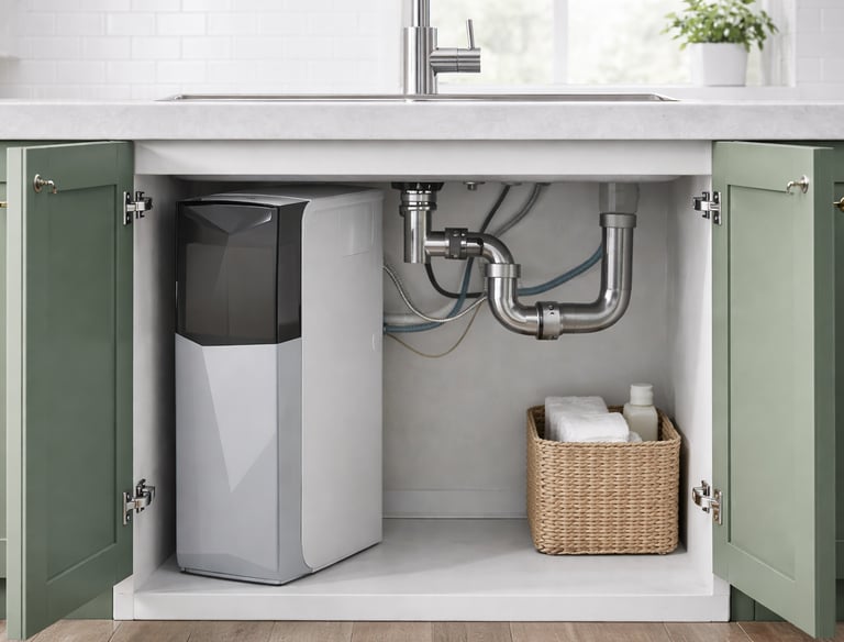 Residential whole house water softening system