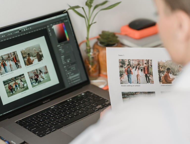 a man is holding a photo of a photo of a family photo