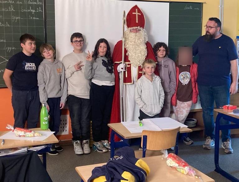 Saint Nicolas dans la classe de monsieur Ludovic