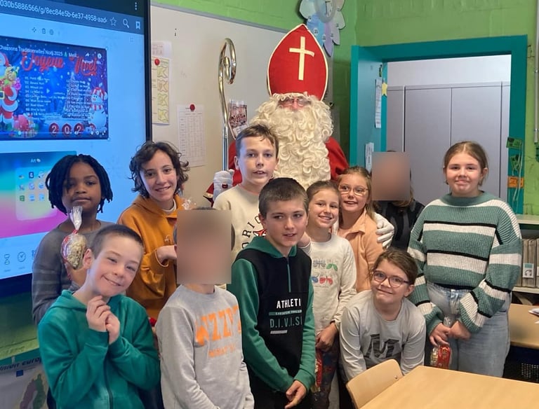Saint Nicolas dans la classe de madame Julie
