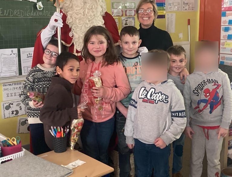 Saint Nicolas dans la classe de madame Vanessa