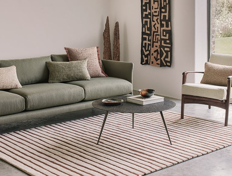 tapis modèle LINOS CINNAMON de la marque ROMO en laine