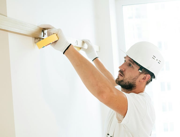 a man in a white shirt and a white helmet